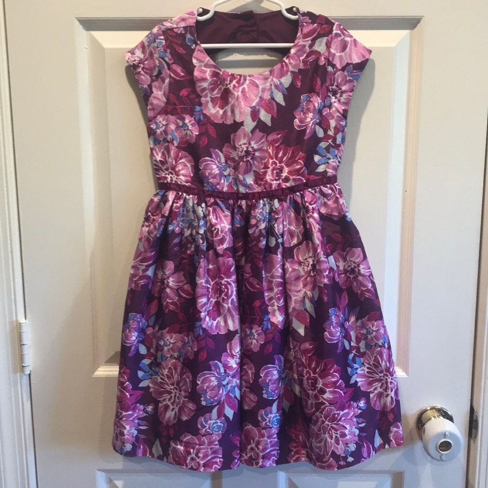 Deep purple floral dress